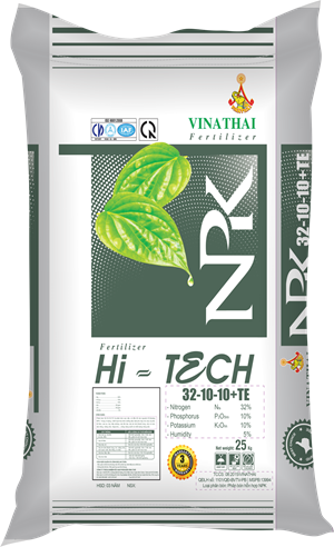 PHÂN BÓN NPK HITECH 32 - 10 - 10 + TE